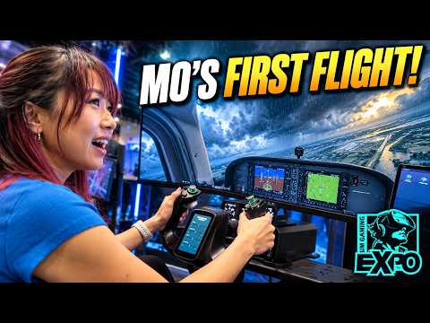 Monique Tries MOZA Flight at Sim Gaming Expo
